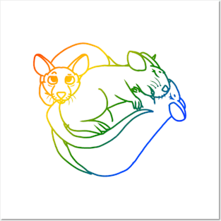 Snuggle Pile (Rainbow Version) Posters and Art